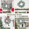 Artificial Christmas Wreath 22 Inch for Front Door Wreath with Bowknot Snowflake Christmas Ball Pinecone Pine Needle for Farmhouse Window Wall Xmas Festive Home Decor Winter Holiday Wreath